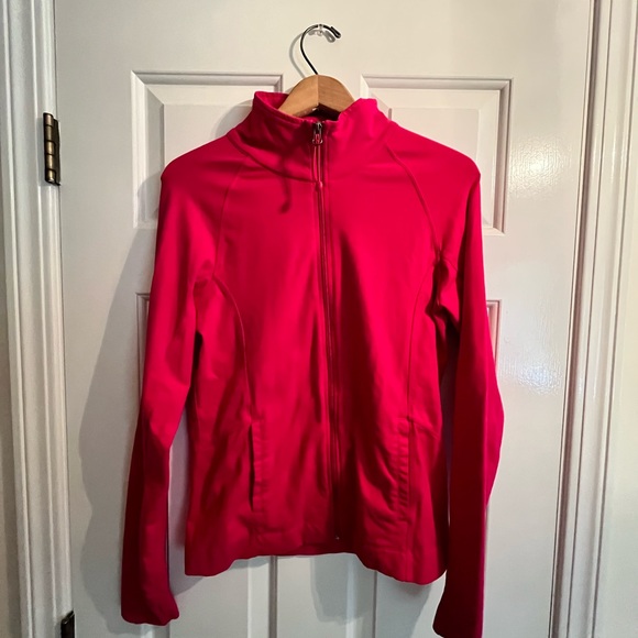 Tuff Athletics ladies’ fuschia zip up athletic jacket. Size Medium - Picture 1 of 4